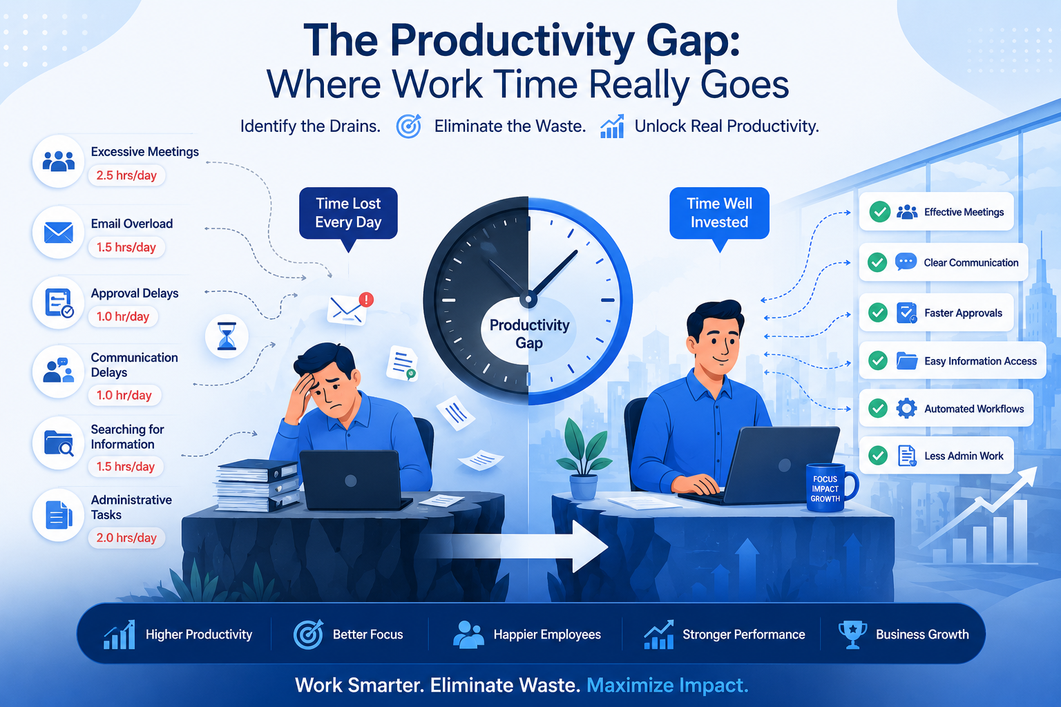 The Productivity Gap: Where Work Time Really Goes
